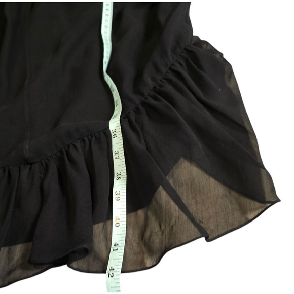 Nwt vintage y2k Vera Wang black silk midi dress size 10 medium beaded - Picture 11 of 11